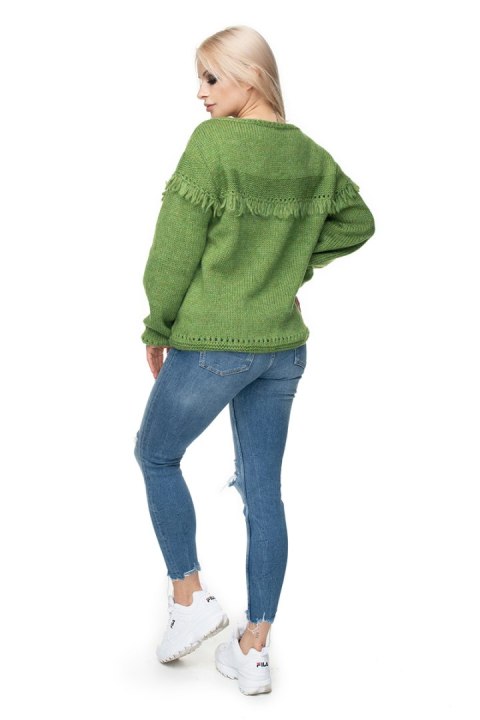 Sweter Damski Model 30062 Green - PeeKaBoo Sweter Damski Model 30062 Green - PeeKaBoo