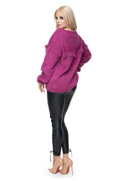 Sweter Damski Model 30062 Violet - PeeKaBoo Sweter Damski Model 30062 Violet - PeeKaBoo