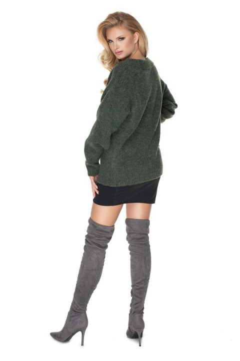 Sweter Damski Model 30064 Khaki - PeeKaBoo Sweter Damski Model 30064 Khaki - PeeKaBoo