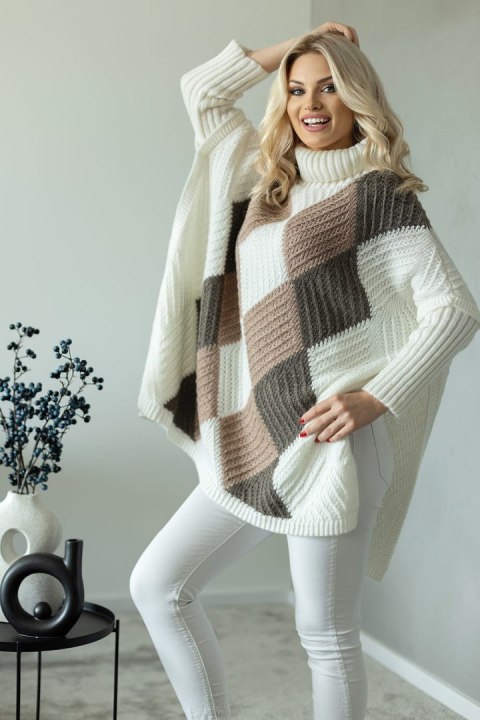 Sweter Damski Model 30088 Cream - PeeKaBoo Sweter Damski Model 30088 Cream - PeeKaBoo