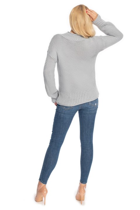 Sweter Damski Model 70032 Grey - PeeKaBoo Sweter Damski Model 70032 Grey - PeeKaBoo