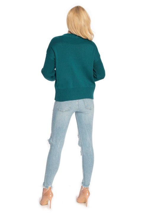 Sweter Damski Model 70035 Green - PeeKaBoo Sweter Damski Model 70035 Green - PeeKaBoo