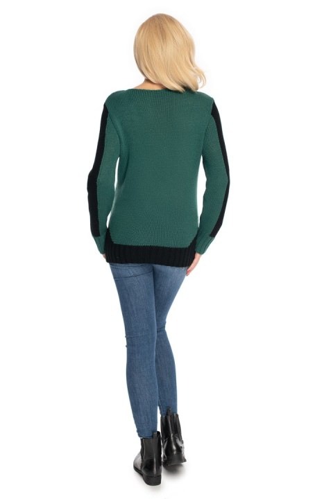Sweter Damski Model 70038 Forest Green - PeeKaBoo Sweter Damski Model 70038 Forest Green - PeeKaBoo