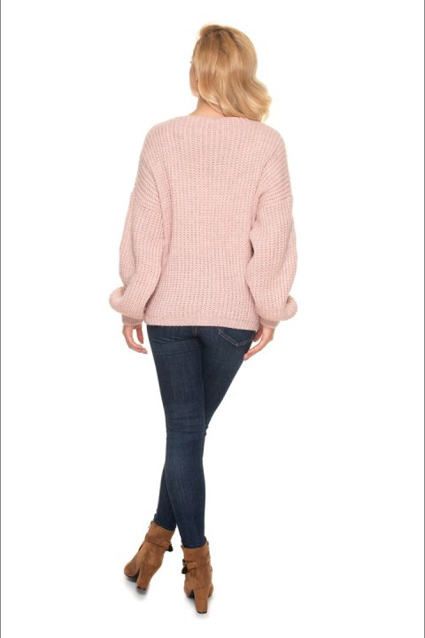 Sweter Kardigan Model 30077 Blady Róż - PeeKaBoo Sweter Kardigan Model 30077 Blady Róż - PeeKaBoo