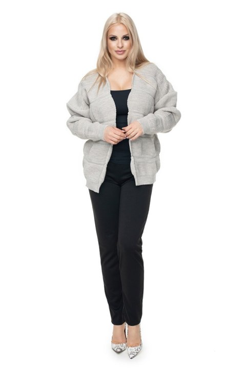 Sweter Kardigan Model 40022 Beige Melange - PeeKaBoo Sweter Kardigan Model 40022 Beige Melange - PeeKaBoo