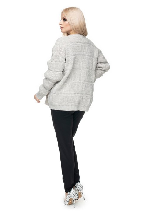 Sweter Kardigan Model 40022 Beige Melange - PeeKaBoo Sweter Kardigan Model 40022 Beige Melange - PeeKaBoo