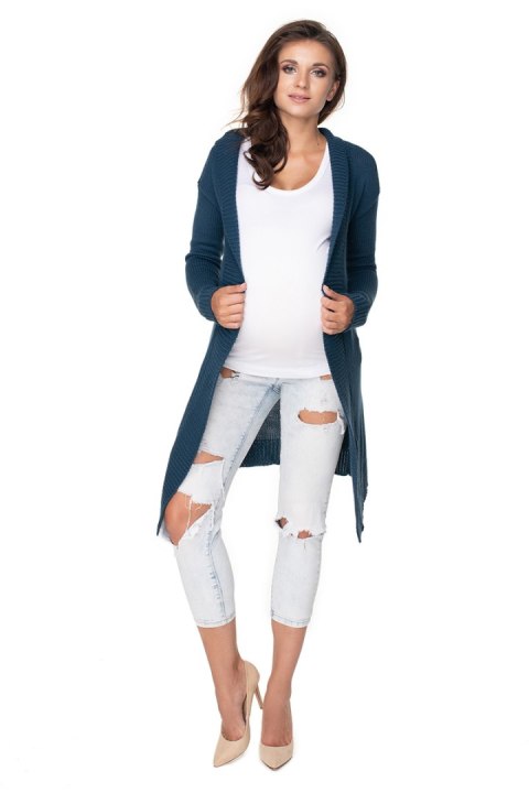 Sweter Kardigan Model 40045 Petrol - PeeKaBoo Sweter Kardigan Model 40045 Petrol - PeeKaBoo