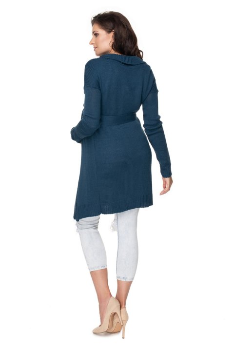 Sweter Kardigan Model 40045 Petrol - PeeKaBoo Sweter Kardigan Model 40045 Petrol - PeeKaBoo