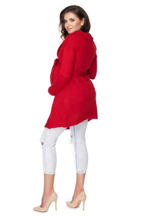 Sweter Kardigan Model 40045 Red - PeeKaBoo Sweter Kardigan Model 40045 Red - PeeKaBoo