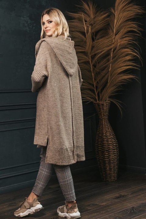Sweter Kardigan Model 70043 Tabak - PeeKaBoo Sweter Kardigan Model 70043 Tabak - PeeKaBoo
