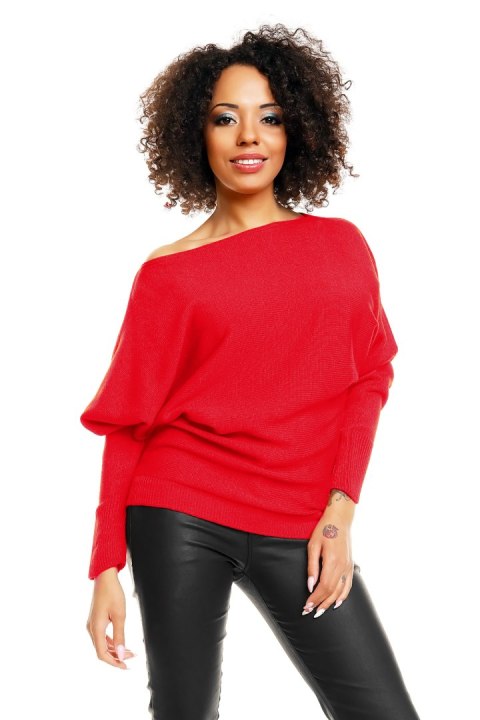 Sweter model 70003 Neon Coral - PeeKaBoo Sweter model 70003 Neon Coral - PeeKaBoo