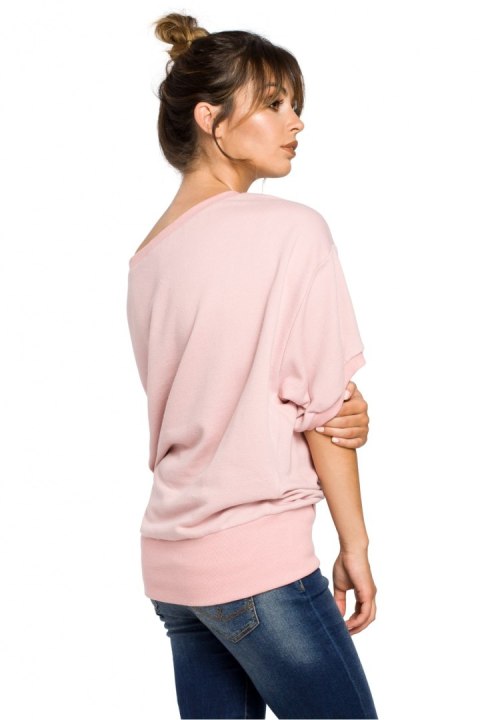 Bluza Damska Model B048 Powder Pink - BeWear Bluza Damska Model B048 Powder Pink - BeWear