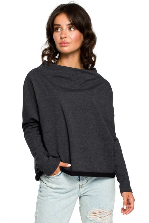 Bluza Damska Model B094 Grafit - BeWear Bluza Damska Model B094 Grafit - BeWear