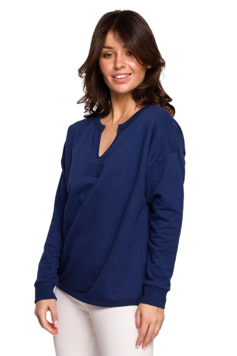 Bluza Damska Model B225 Atrament - BeWear Bluza Damska Model B225 Atrament - BeWear