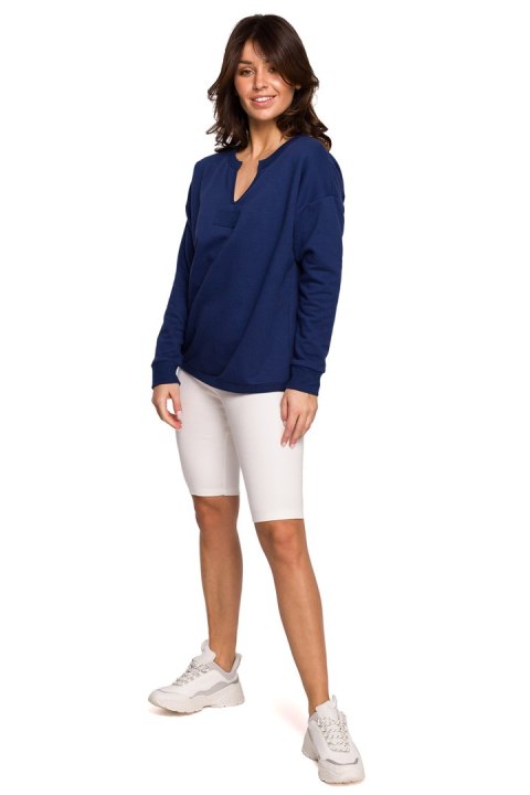 Bluza Damska Model B225 Atrament - BeWear Bluza Damska Model B225 Atrament - BeWear