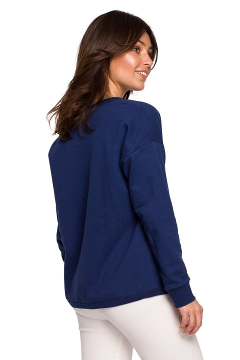 Bluza Damska Model B225 Atrament - BeWear Bluza Damska Model B225 Atrament - BeWear