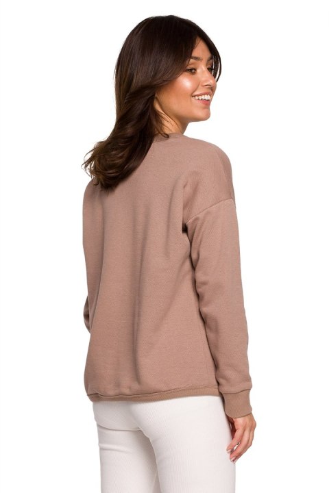 Bluza Damska Model B225 Cappuccino - BeWear Bluza Damska Model B225 Cappuccino - BeWear