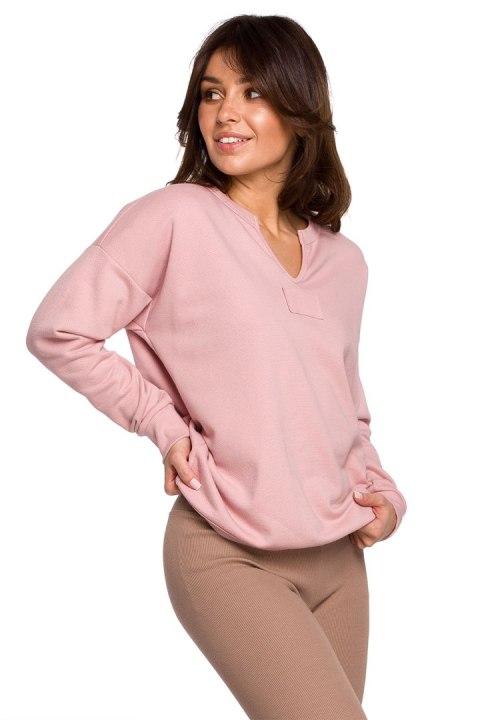 Bluza Damska Model B225 Powder Pink - BeWear Bluza Damska Model B225 Powder Pink - BeWear