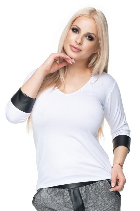 Bluzka Model 0102 White - PeeKaBoo Bluzka Model 0102 White - PeeKaBoo