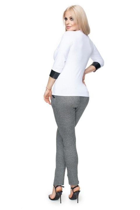 Bluzka Model 0102 White - PeeKaBoo Bluzka Model 0102 White - PeeKaBoo
