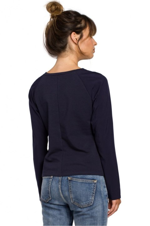 Bluzka Model B047 Navy - BeWear Bluzka Model B047 Navy - BeWear