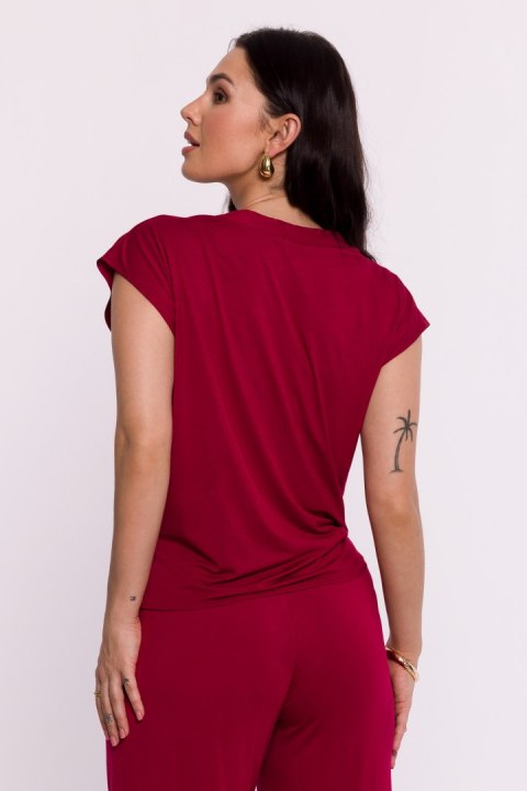 Bluzka Model B288 Bordo - BeWear Bluzka Model B288 Bordo - BeWear