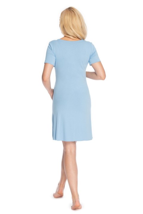 Koszulka nocna Koszula Nocna Ciążowa Model 0180 Błękit - PeeKaBoo Koszulka nocna Koszula Nocna Ciążowa Model 0180 Błękit - PeeKaBoo