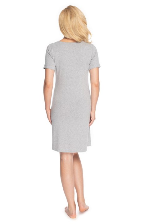Koszulka nocna Koszula Nocna Ciążowa Model 0180 Grey - PeeKaBoo Koszulka nocna Koszula Nocna Ciążowa Model 0180 Grey - PeeKaBoo