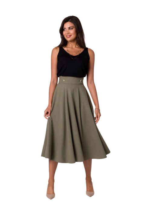 Spódnica Model B265 Oliwka - BeWear Spódnica Model B265 Oliwka - BeWear