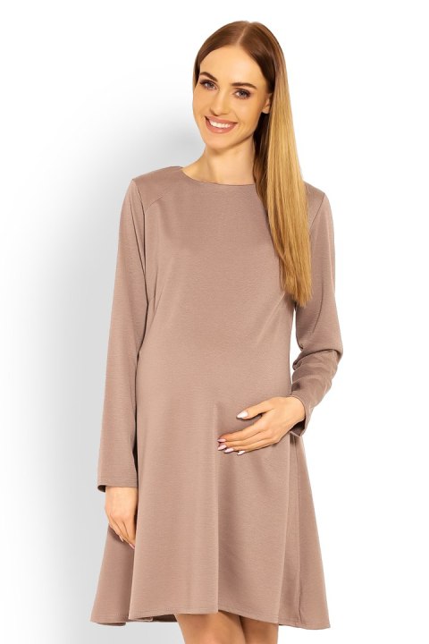 Sukienka Ciążowa Model 1359C Cappuccino - PeeKaBoo Sukienka Ciążowa Model 1359C Cappuccino - PeeKaBoo