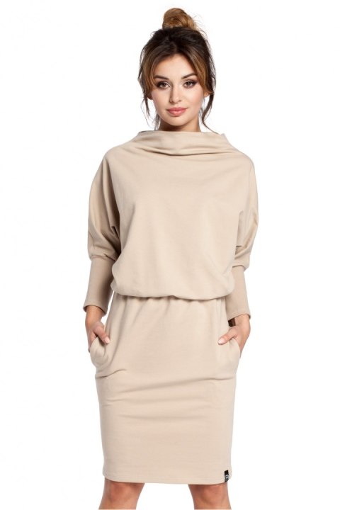 Sukienka Model B032 Beige - BeWear Sukienka Model B032 Beige - BeWear