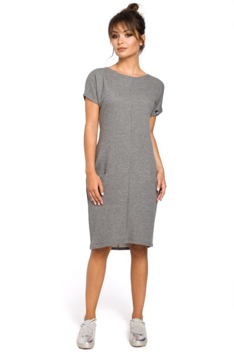Sukienka Model B050 Grey - BeWear Sukienka Model B050 Grey - BeWear