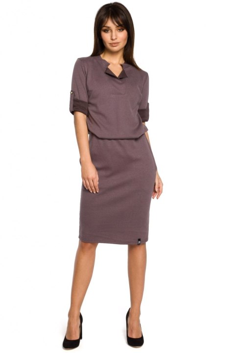 Sukienka Model B056 Brown - BeWear Sukienka Model B056 Brown - BeWear