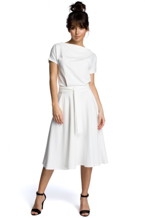 Sukienka Model B067 Ecru - BeWear Sukienka Model B067 Ecru - BeWear