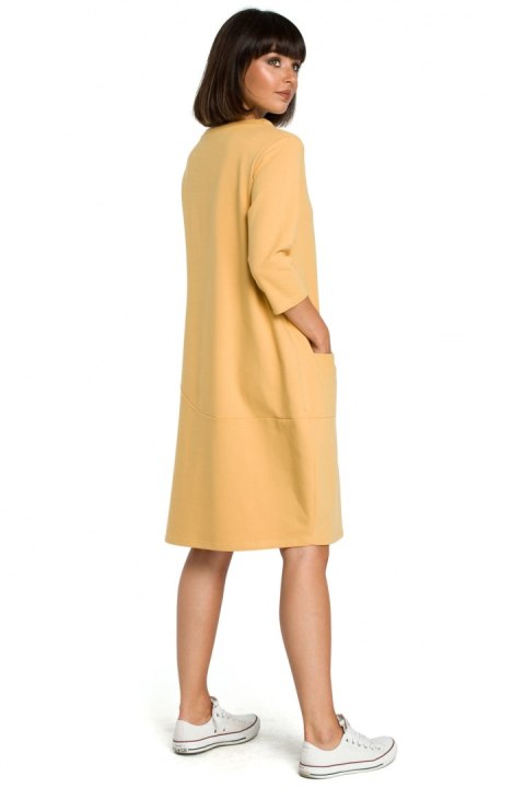 Sukienka Model B083 Yellow - BeWear Sukienka Model B083 Yellow - BeWear