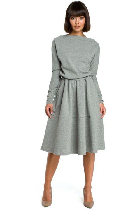 Sukienka Model B087 Grey - BeWear Sukienka Model B087 Grey - BeWear