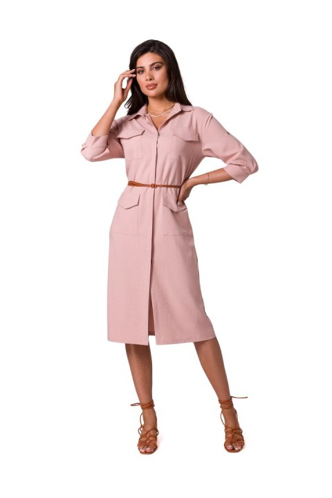 Sukienka Model B258 Pink - BeWear Sukienka Model B258 Pink - BeWear