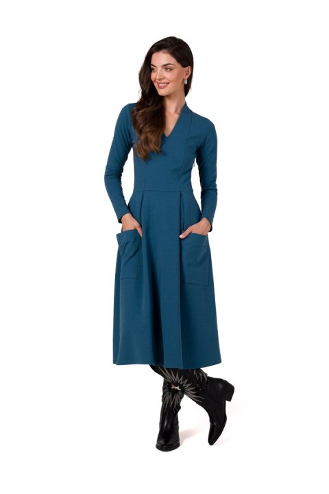 Sukienka Model B266 Morski - BeWear Sukienka Model B266 Morski - BeWear