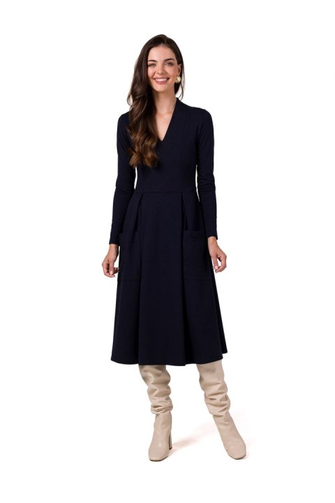 Sukienka Model B266 Navy - BeWear Sukienka Model B266 Navy - BeWear
