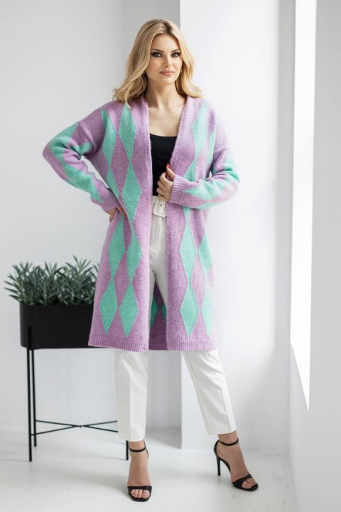 Sweter Kardigan Model 30092 Lila - PeeKaBoo Sweter Kardigan Model 30092 Lila - PeeKaBoo