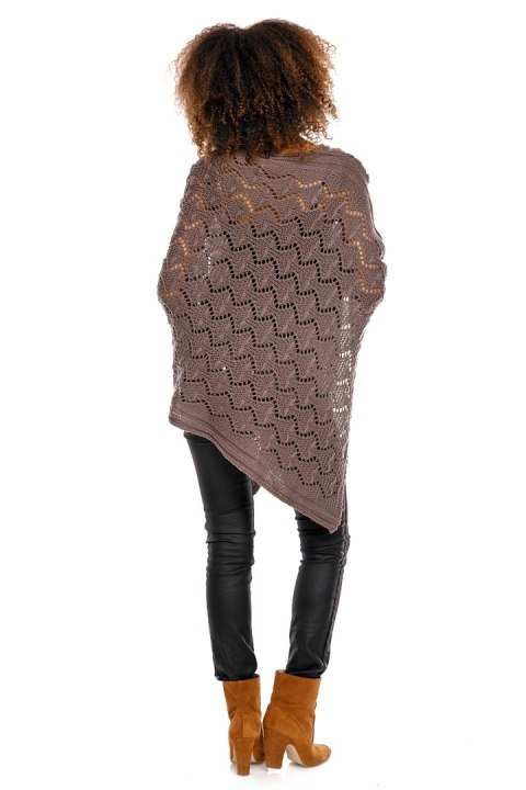 Sweter Poncho model 30012C Mocca - PeeKaBoo Sweter Poncho model 30012C Mocca - PeeKaBoo