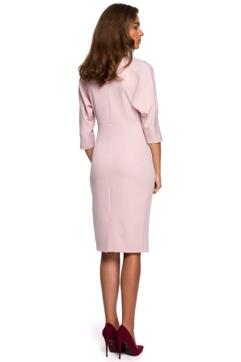 Sukienka Model S242 Powder Pink - Stylove Sukienka Model S242 Powder Pink - Stylove