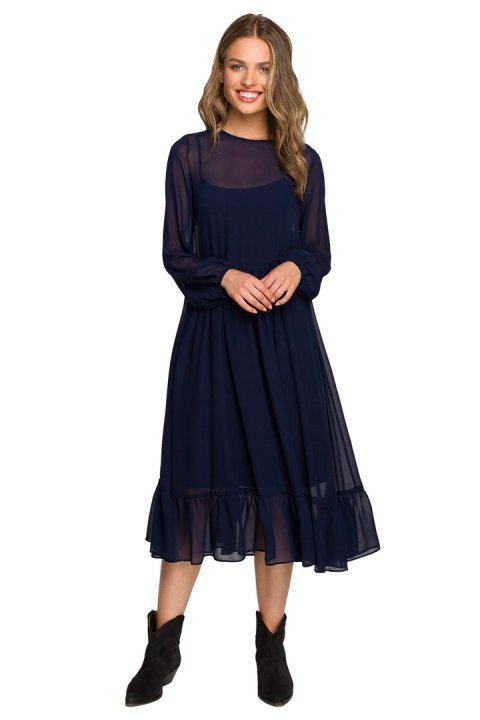 Sukienka Model S319 Navy - Stylove Sukienka Model S319 Navy - Stylove