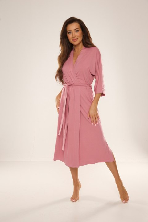 Szlafrok Damski Model Visa 942 Dirty Pink - De Lafense Szlafrok Damski Model Visa 942 Dirty Pink - De Lafense