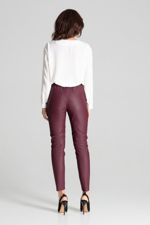 Spodnie Damskie Model L072 Bordo - Lenitif Spodnie Damskie Model L072 Bordo - Lenitif