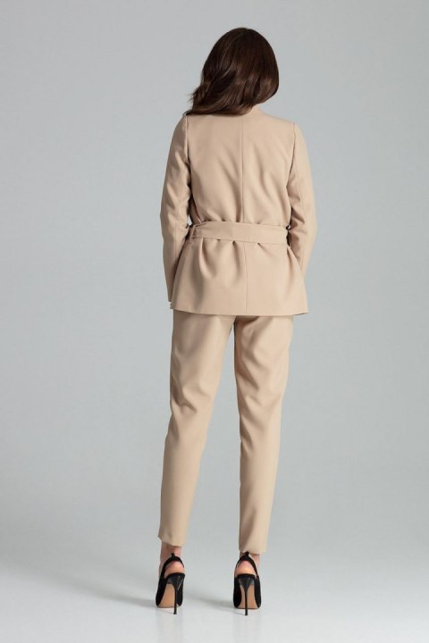 Żakiet Model L061 Beige - Lenitif Żakiet Model L061 Beige - Lenitif