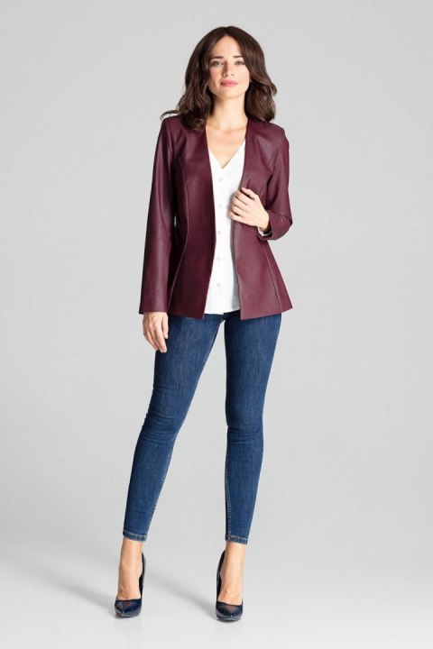 Żakiet Model L073 Bordo - Lenitif Żakiet Model L073 Bordo - Lenitif