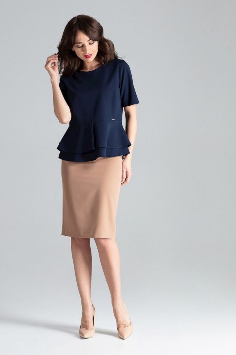 Bluzka Model L026 Navy - Lenitif Bluzka Model L026 Navy - Lenitif