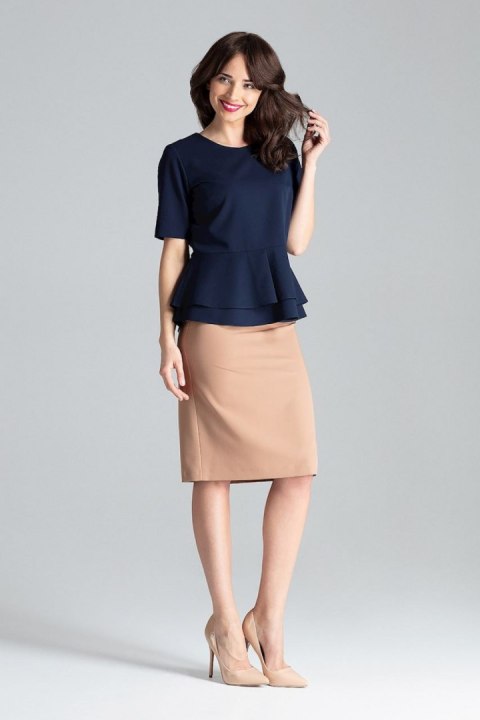 Bluzka Model L026 Navy - Lenitif Bluzka Model L026 Navy - Lenitif