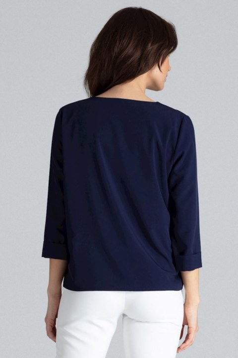 Bluzka Model L035 Navy - Lenitif Bluzka Model L035 Navy - Lenitif